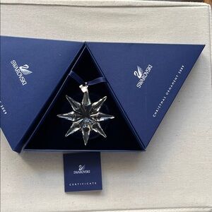 2009 Swarovski Crystal Snowflake Christmas Ornament. Made in Austria.